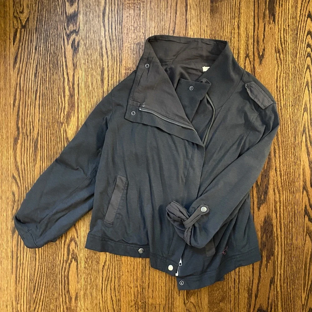 J. Crew Black Cropped Moto Jacket